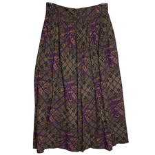 Vtg Claude Maxi Skirt Womens 27" Waist 5-6 Boho Pockets Pleated Romantic 90s