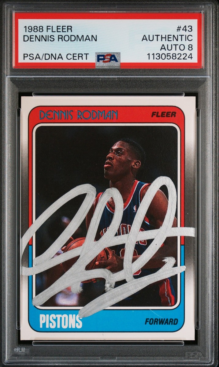 Dennis Rodman 1988 Fleer RC PSA 8 Auto | eBay