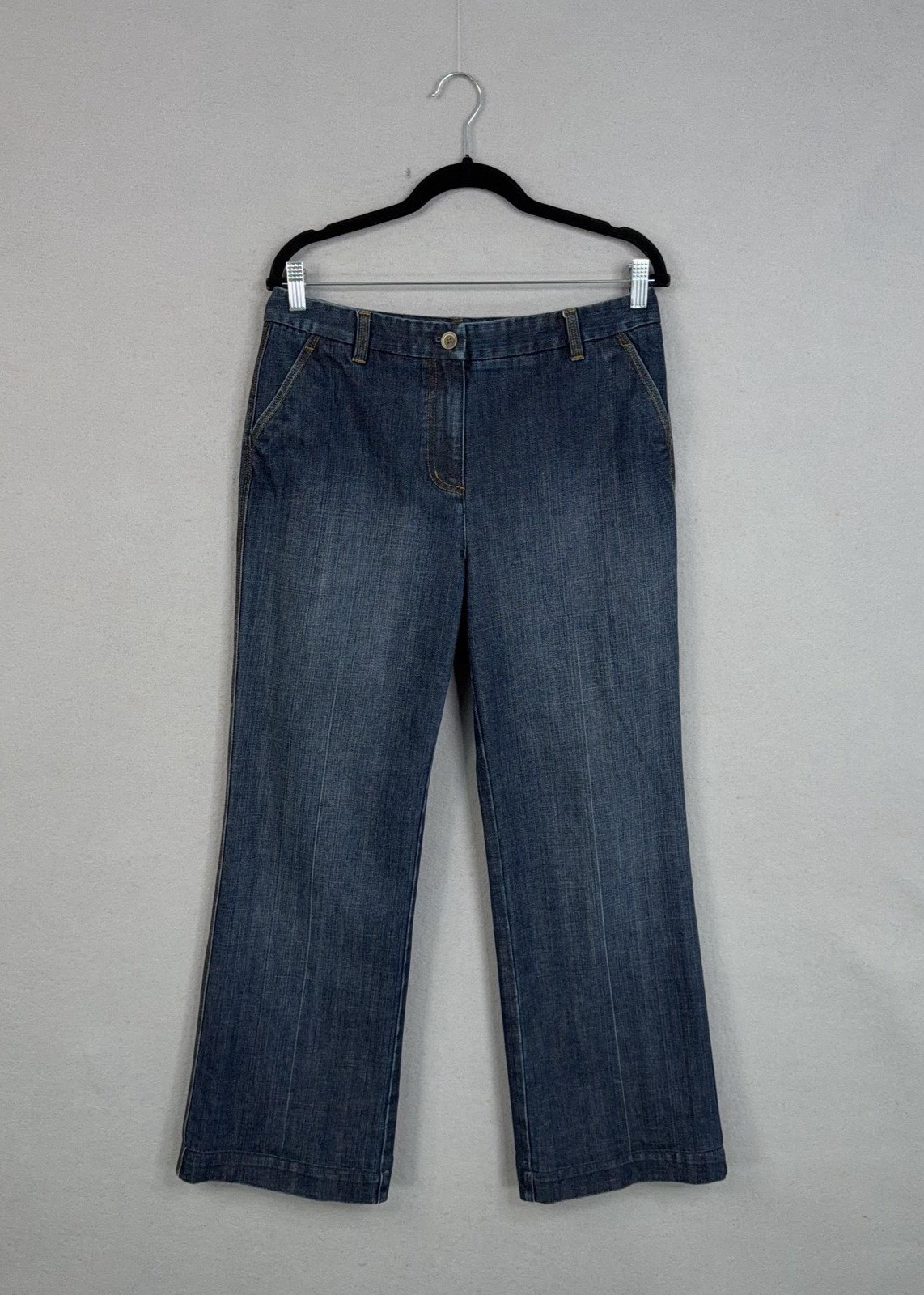 Vintage Talbots Jeans Womens 10 Blue High Rise Straight Leg Stretch Denim 90s