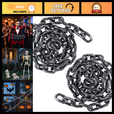 2 Pcs 6FT Halloween Plastic Chains - Spooky Decor for Parties Haunted Houses