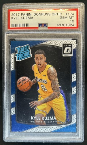 2017-18 Panini Donruss Optic Kyle Kuzma Rookie RC #174 Lakers PSA 10 GEM MINT