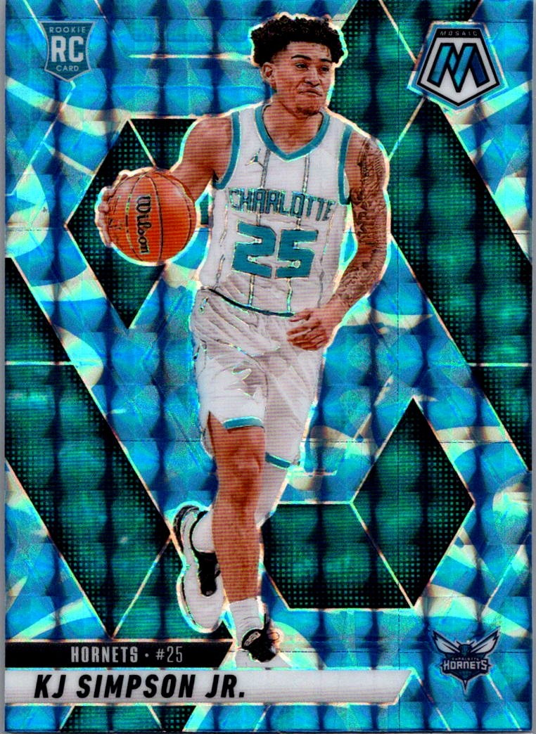2024-25 Panini Mosaic #239 KJ Simpson Jr. Reactive Blue Mosaic