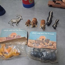 Vintage Arco Ark Animals Lot Lions Rhino Rare Collectibles 70s