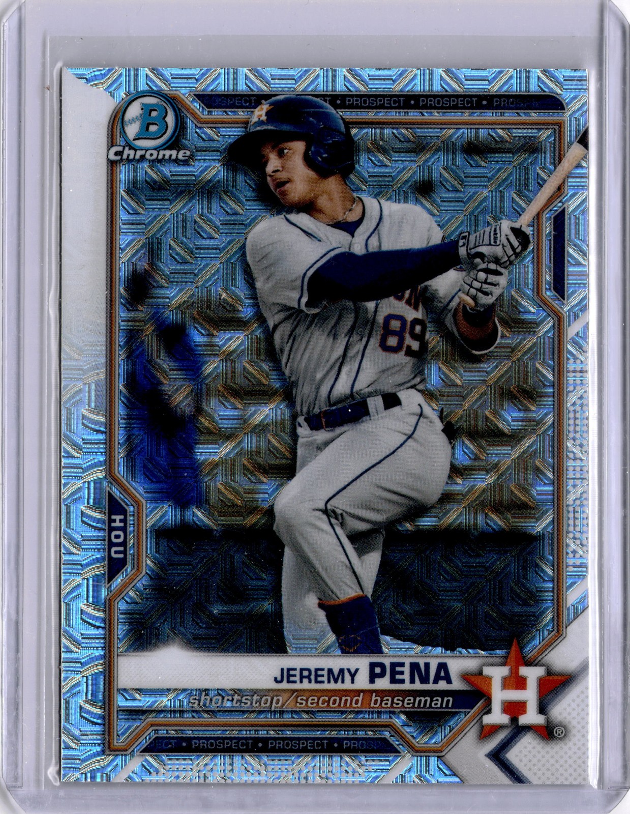 2021 Bowman Chrome #BCP-190 Jeremy Pena Prospects Mojo Refractor