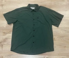 Dixxon Flannel Co Shirt Men’s 3XL Green Button Up DLux Performance Bamboo Series