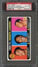 1970-71 TOPPS #6 ASSISTS LEADERS LENNY WILKENS/WALT FRAZIER/CLEM HASKINS PSA 8 