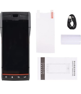 Handheld POS Android 9.0 PDA Terminal 1D/2D/QR Barcode Scanner mit Drucker