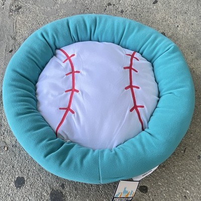 Pawsitively Fun! Novelty Baseball Cushion Pet Bed, Size S 22 in, Polyester