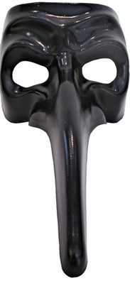 DR. NASE - EINE HOCHWERTIGE, HANDGEFERTIGTE, AUTHENTISCHE ITALIENISCHE MASKE, SCHWARZ.