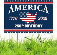 250th Anniversary Yard Sign America 250 Years of Freedom 1776  2026 Patriotic 2