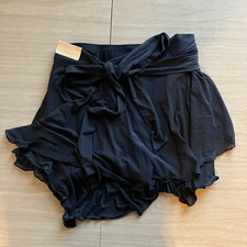 NWT Blogilates Womens M Dance Studio Wrap Skort Skirt Pockets Gym Shorts Black M