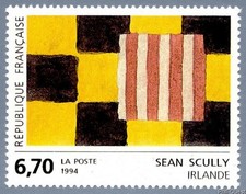 Timbre de 1994 - Art contemporain en Europe Sean Scully - Irlande - N° 2858 Neuf