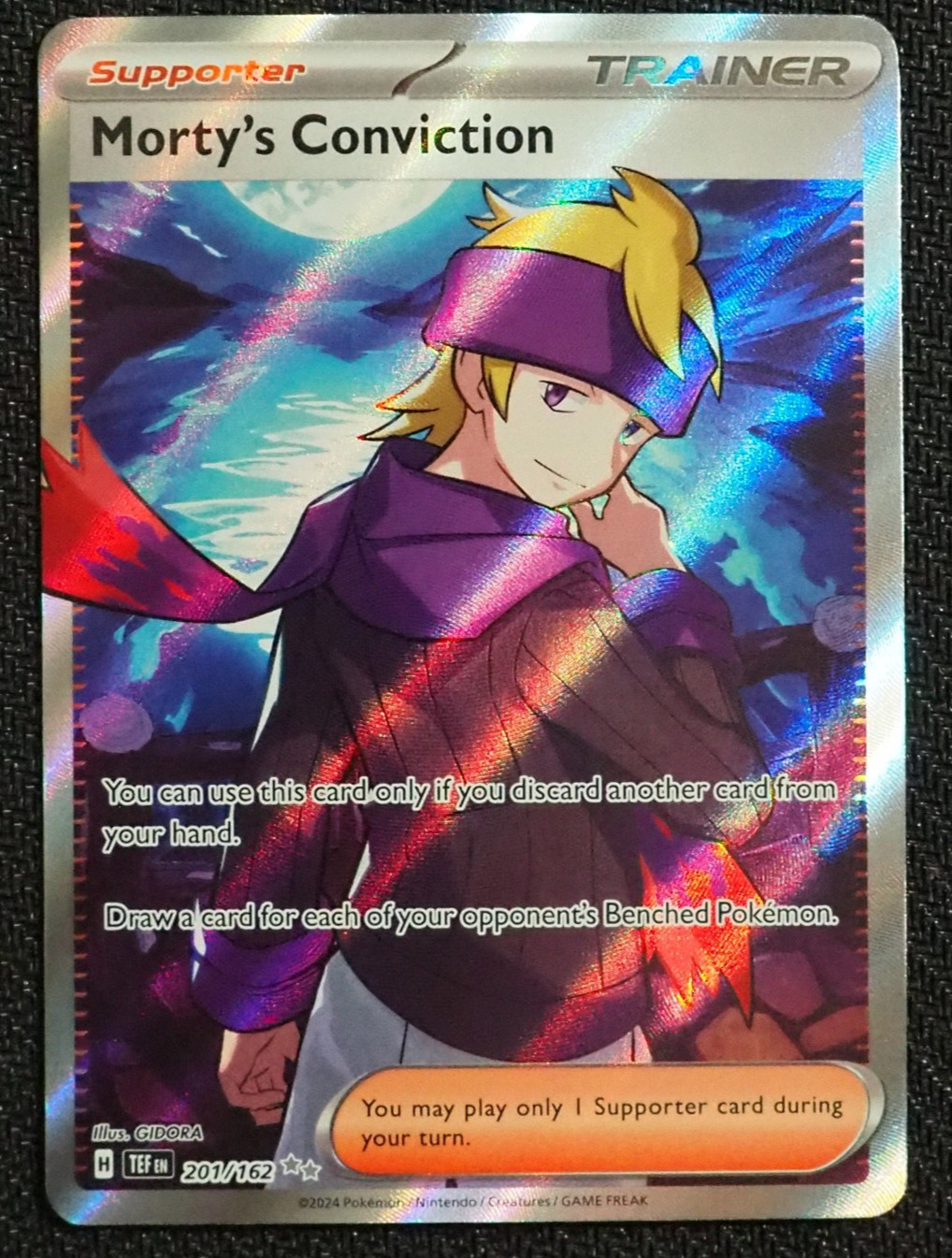 NM Morty's Conviction 201/162 SV05: Temporal Forces Trainer Full Art