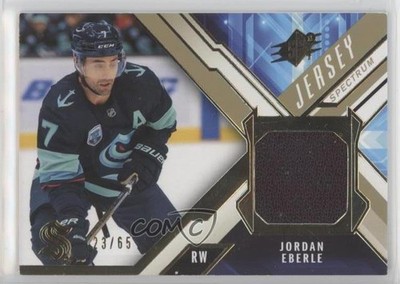2021-22 SPx Jersey Gold Spectrum 23/65 Jordan Eberle #J-JE 06rp