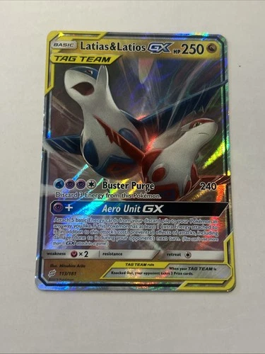 Latias & Latios GX 113/181 Sm-Team Up Holo NM