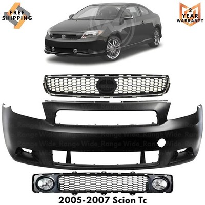 Front Bumper Cover Paintable & Grille Assembly Kit For 2005-2007 Scion tC
