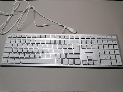 Cherry Electrical KC 6000 Slim PC-Tastatur - Silber/Weiß (JK-1610DE-1)