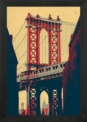 Brooklyn Bridge Gerahmtes Wandbild Poster Leinwanddruck Bild