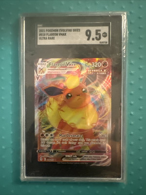 Gem Mint Flareon VMAX #18 Evolving Skies SGC 9.5 | eBay