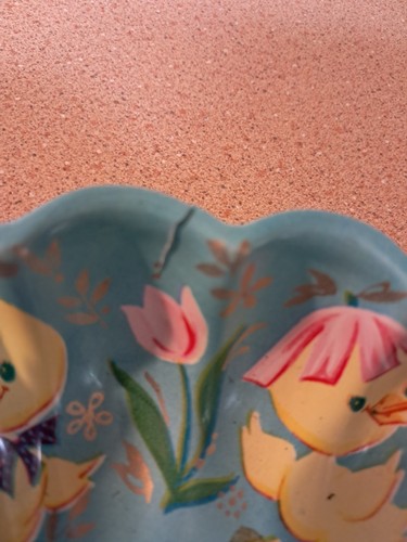 Vintage Easter Bunny Duckling Rabbit Plastic Bowl Dish - Picture 4 of 5