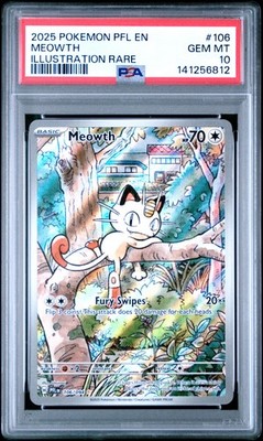 PSA 10 Meowth Illustration Rare #106 2025 Pokemon Phantasmal