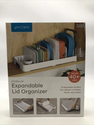 YouCopia StoraLid Food Container Lid Organizer, 40-Lid Capacity New *