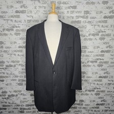 Oak Hill Big  Tall Dark Gray 100 Wool Sport Coat 2 Button Center Vent 56 Long
