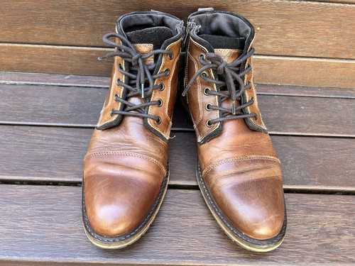 Bullboxer Corbero Brown Leather Dress Boot Lavorazione Artigiana Size 42 - Picture 2 of 13