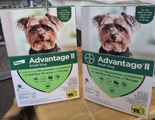 Advantage II Small Dog Flea Drops 3-10 lbs 12 Month Supply New Sealed 2...