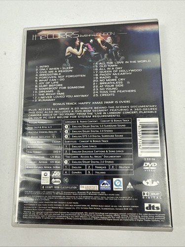 The Corrs - Live in London (DVD, 2002) - Picture 2 of 4