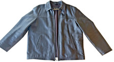 Vintage Columbia Leather Black/ Brown Jacket Insulated Quilted Bomber Mens XL