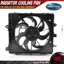 Radiator Fan Assembly w/ Brushless Motor for Chevy Camaro 2016-2020 Cadillac CTS