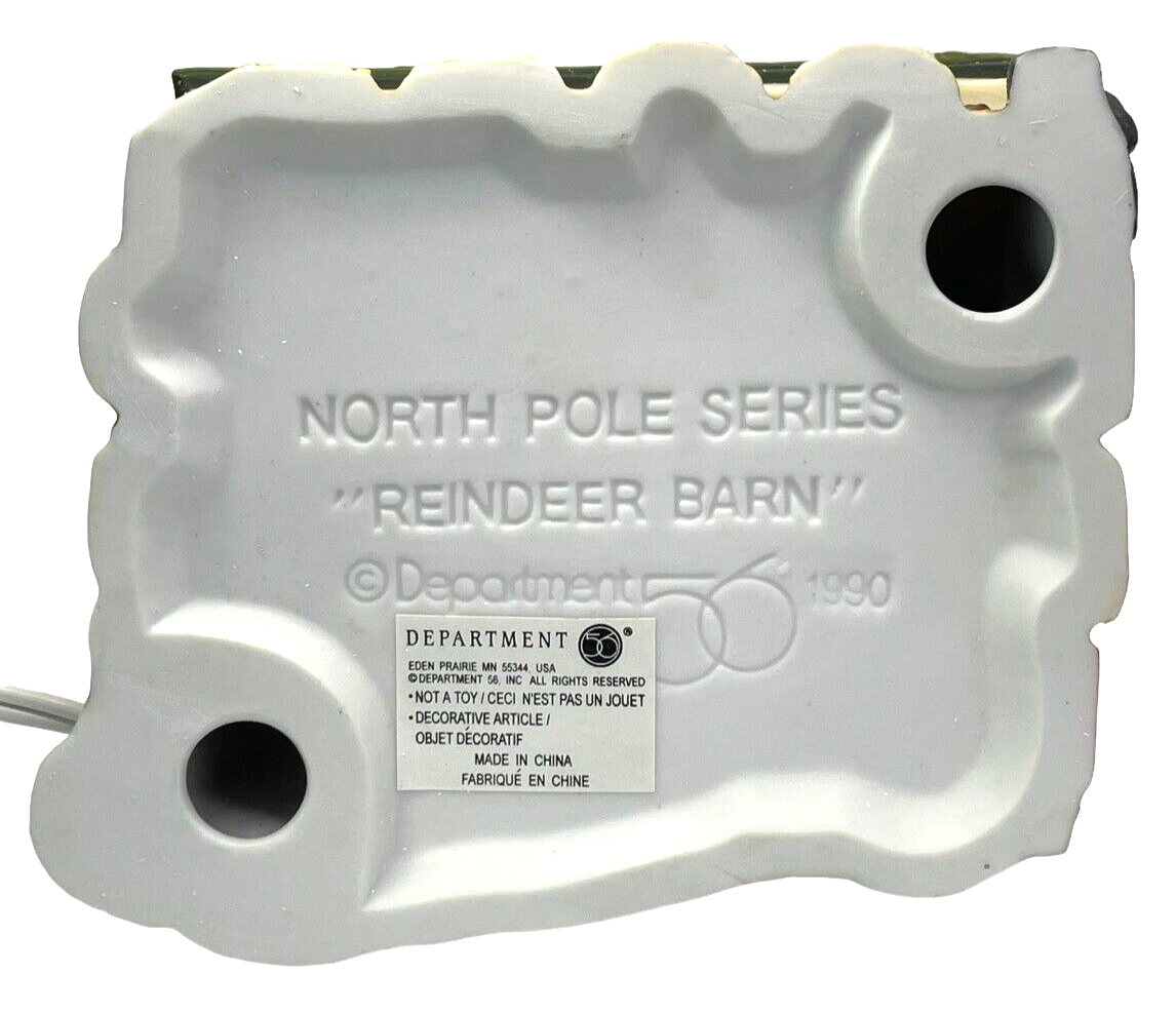 Dept. 56 Heritage North Pole 1990 Reindeer Barn #56015 North Pole Series - Picture 7 of 8