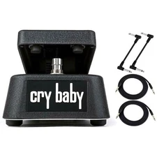 Dunlop GCB95 Original Cry Baby Wah Effects Pedal Bundle with Cables