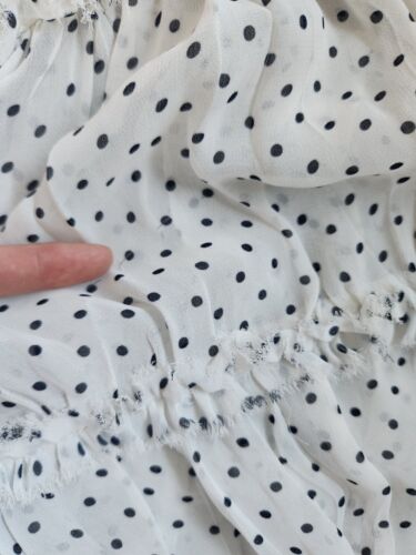 NWD Anthropologie Long-Sleeve Smocked Tiered Maxi Dress Sz LP Polka Dot #9F417 - Picture 11 of 15