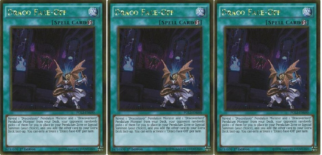 Draco Face-off Gold Rare Carte Yu-Gi-Oh! Draco Face-Off - Édition Premium Gold Infinite Jeu De Cartes Collection
