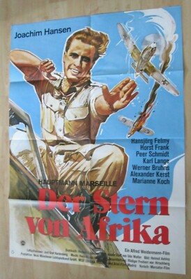 Filmplakt : Der Stern von Afrika ( Joachim Hansen , Hauptmann Marseille )