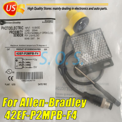 New Sealed For Allen-Bradley 42EF-P2MPB-F4 Photoelectric Sensor PNP 3M ...