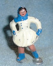 Vintage Barclay Lead "Girl Skater, In White, Blue Hat Trim" B177 VG Cond. F/S