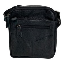 BORSA BORSELLO TARCOLLA UOMO LAVORAZIONE ARTIGIANALE 9520 PELLE NERO ORIGINALE
