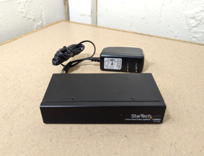 StarTech.com 2-Port VGA Video Splitter ST122L 250MHz w/ Power Supply / Works