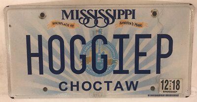 Vanity HOGGIE HOGAN P license plate Hoagie Hogging Hog Grumpy Pig Hoggi Plim