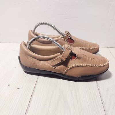 Dr Scholls Air-Pillo Insoles Womens Beige Leather Loafers