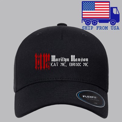 MARILYN MANSON Eat Me, Drink Me Black Hat Baseball Cap Size S/M & L/XL