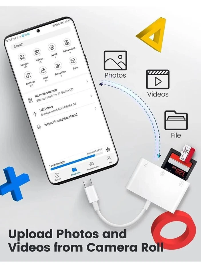 PHONE + Mac Book USBC SD Card Micro SD TF Card Reader Adapter  2 Pack - Image 2 of 4