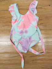 PatPat Girls Pink Blue  Lavender 1-Piece Swimsuit Size 4-5Y