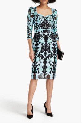 Marchesa Notte Cutout Embroidered Tulle Dress, NWT, size 16 | eBay
