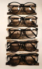 Vintage 5 pc. STETSON Style 92 Black 56/18 Eyeglass Frame Lot New Old Stock