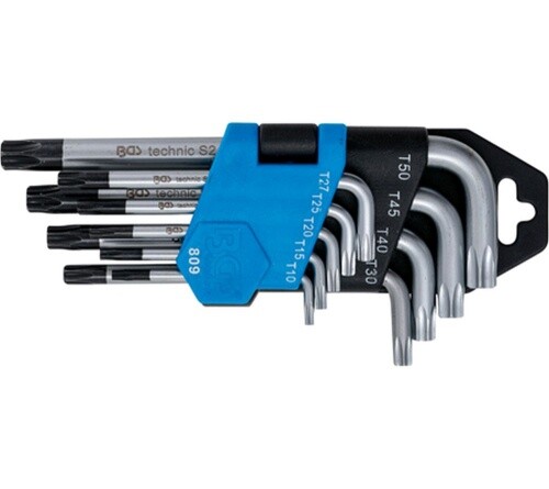 Bgs WinkelschlüSsel-Satz | Kurz | T-Profil (FüR Torx) Mit Bohrung T10 - T50 | 9--image