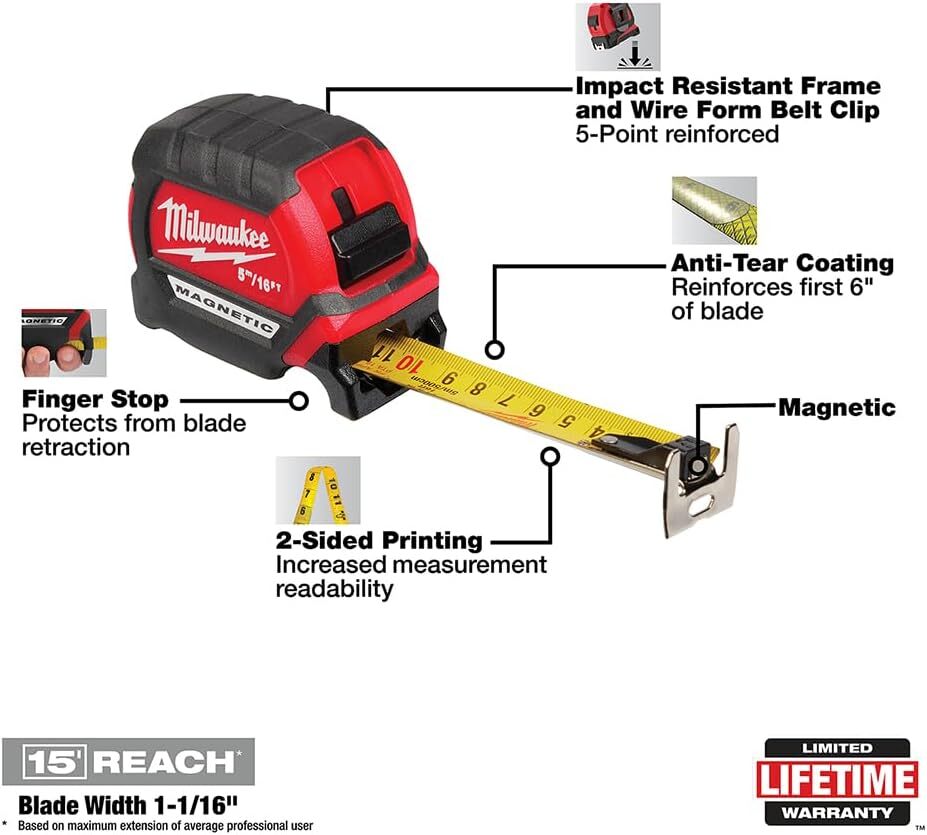 MILWAUKEE 5M/16Ft Compact Tape eBay